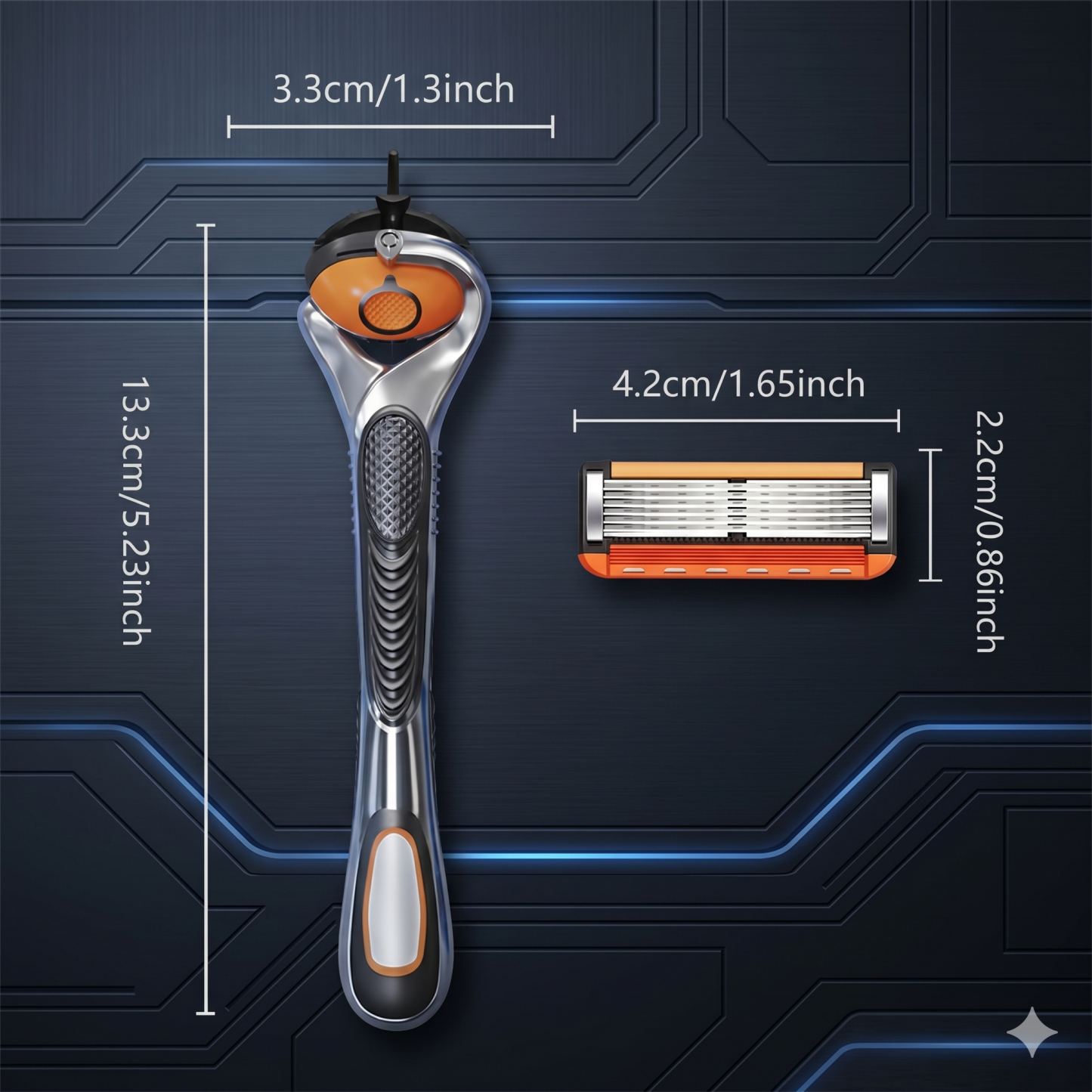 🔥50%OFF🔥Men's Unscented Precision Razor Blade Replacement Handheld Kit🪒