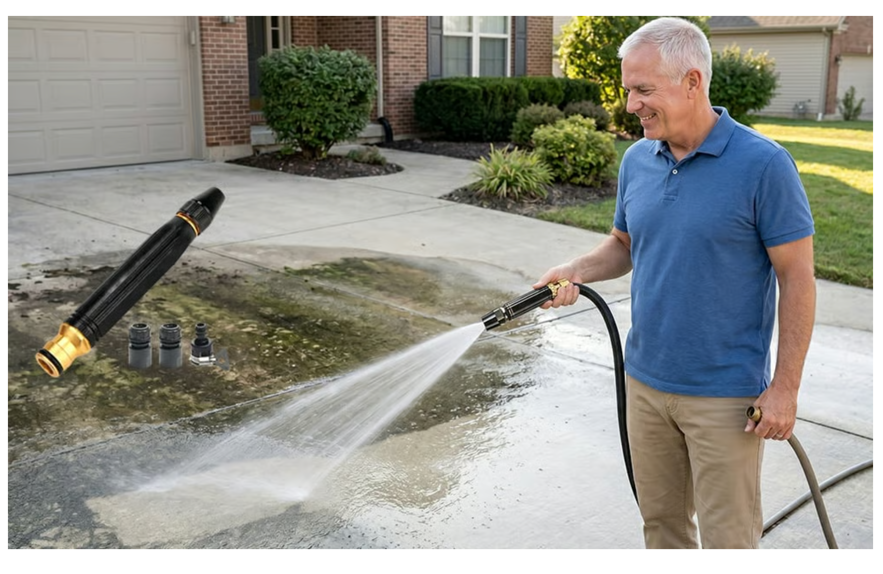 🔥50%OFF🔥Ultra-Durable High-Pressure Heavy Duty Adjustable Twist Hose Nozzle Jet Sweeper Nozzle