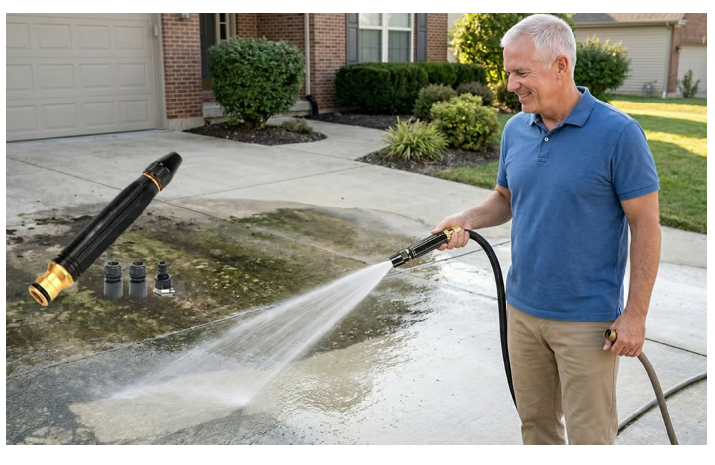 🔥50%OFF🔥Ultra-Durable High-Pressure Heavy Duty Adjustable Twist Hose Nozzle Jet Sweeper Nozzle