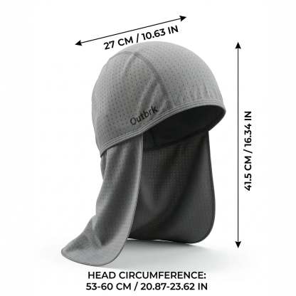 🔥50%OFF🔥Quick-Dry Cooling Skull Cap with Neck Shade, Sweat-Wicking Sun Protection Headwear for Fishing, Hiking & Outdoor Work