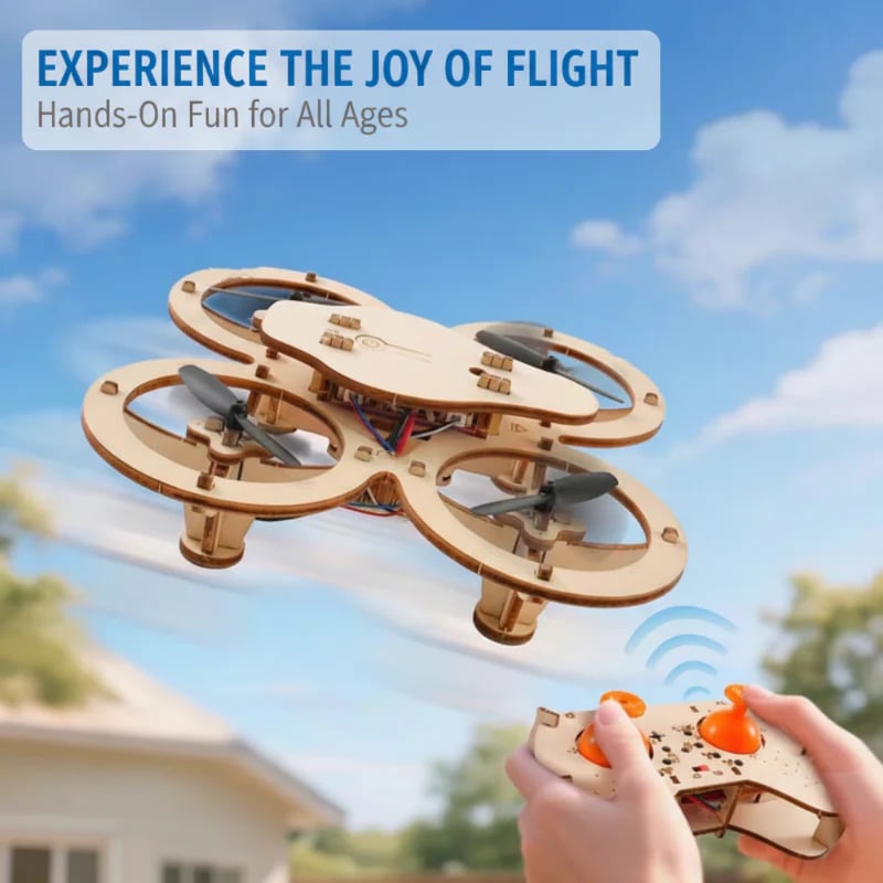 🔥50%OFF🔥Kids DIY Wooden Drone Building Kit- Go beyond pre-built toys and experience the satisfaction of building your drone from scratch. 
