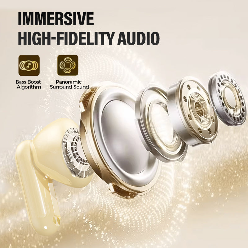 📢📢50% OFF !! ⏰💞50K+ SOLD!INNOVATIVE FOUR-EARBUD DESIGN:🎧 Dual-Pair Wireless Bluetooth Headset with LED Charging Case — TWS Stereo Earbuds | Lightweight | Sweat-Proof