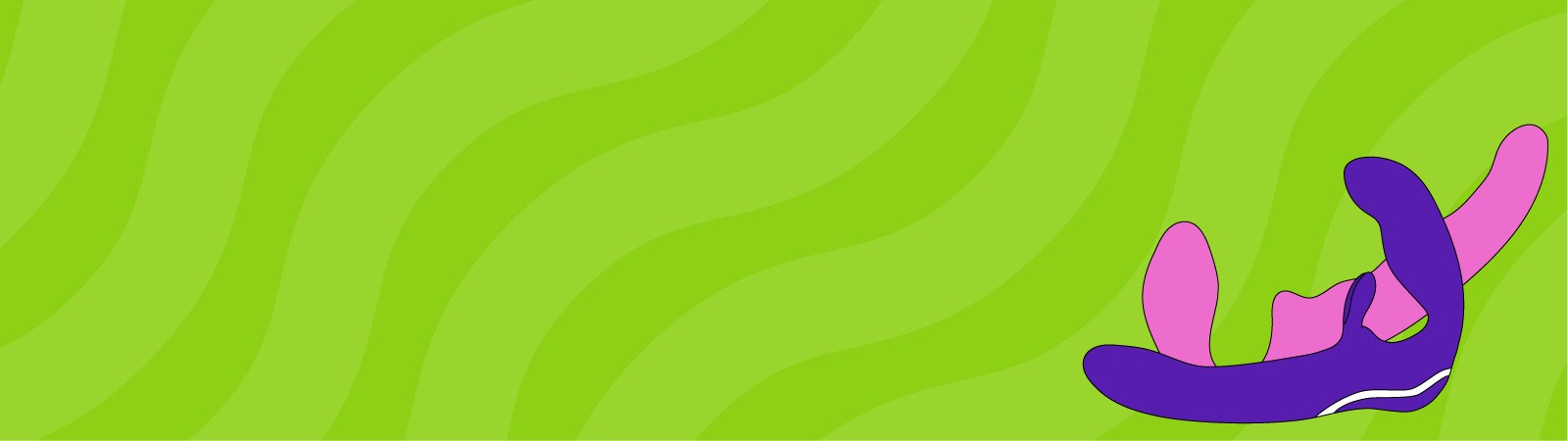 Green Wave Background - Two Animated Strap-Ons