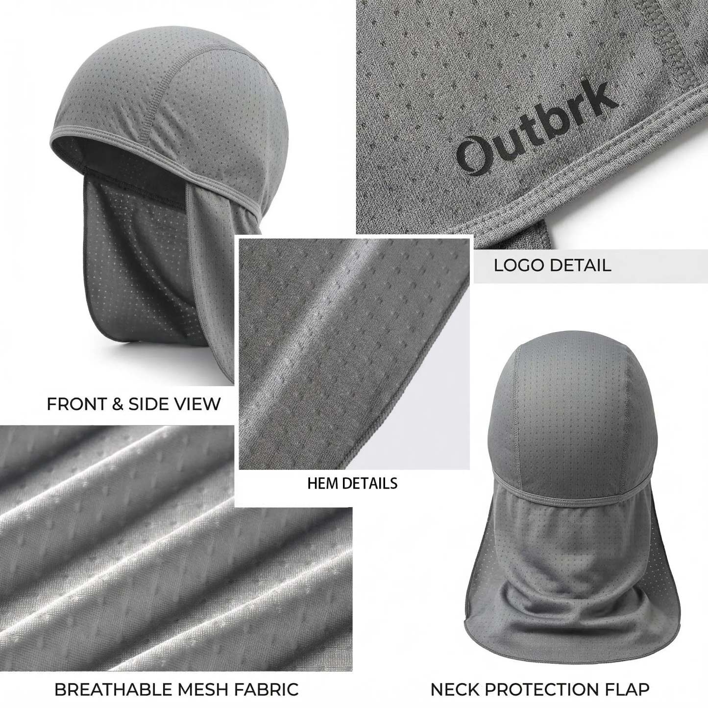 🔥50%OFF🔥Quick-Dry Cooling Skull Cap with Neck Shade, Sweat-Wicking Sun Protection Headwear for Fishing, Hiking & Outdoor Work