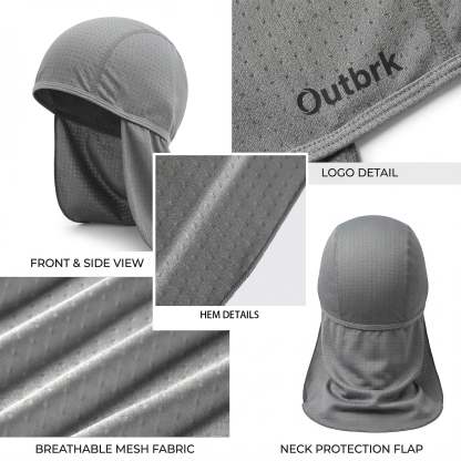🔥50%OFF🔥Quick-Dry Cooling Skull Cap with Neck Shade, Sweat-Wicking Sun Protection Headwear for Fishing, Hiking & Outdoor Work