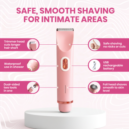 🔥50%OFF🔥 premium dual-head electric shaver designed for gentle full-body hair removal.