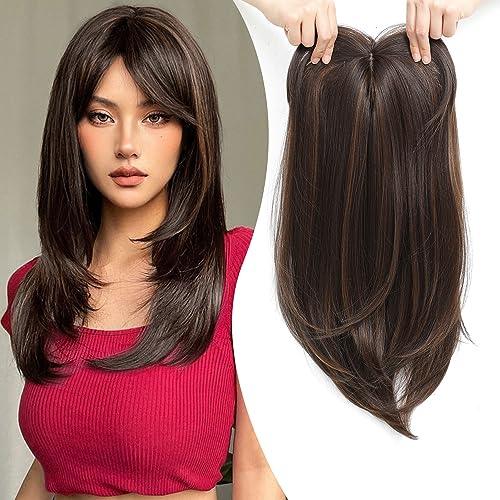 🔥50%OFF🔥💇‍♀️Topper Layered Hair Hairpieces with Bangs for Women with Thinning Hair