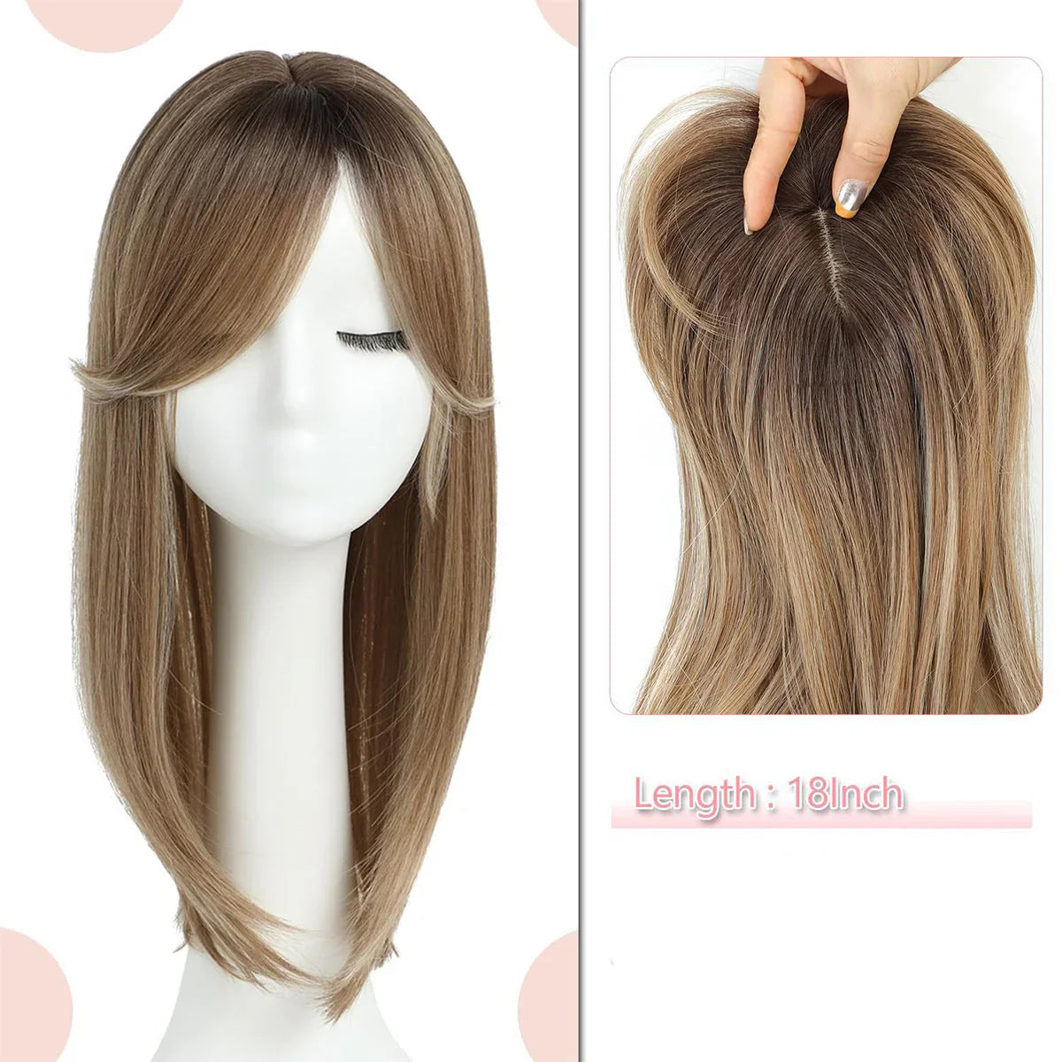 🔥50%OFF🔥💇‍♀️Topper Layered Hair Hairpieces with Bangs for Women with Thinning Hair