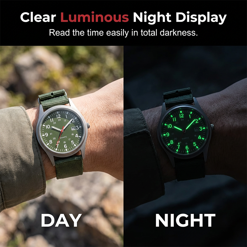 📢📢50% OFF !! ⏰💞50K+ SOLD!💄✨⚡🌙 Glow-in-the-Dark Hands Quartz Watch — Classic Design
