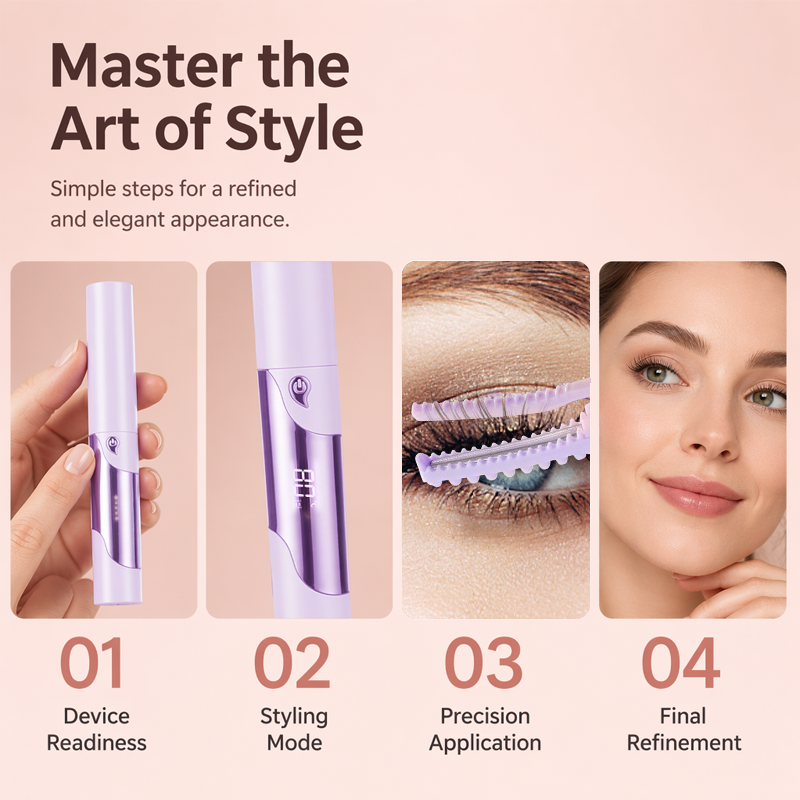 🔥50% OFF 🔥📱 Portable Heated Eyelash Curler with LED Digital Display — Rechargeable Electric Lash Curler