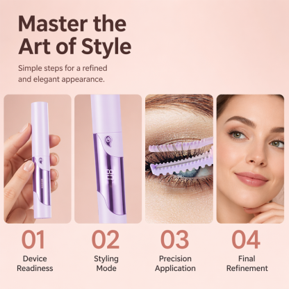 🔥50% OFF 🔥📱 Portable Heated Eyelash Curler with LED Digital Display — Rechargeable Electric Lash Curler