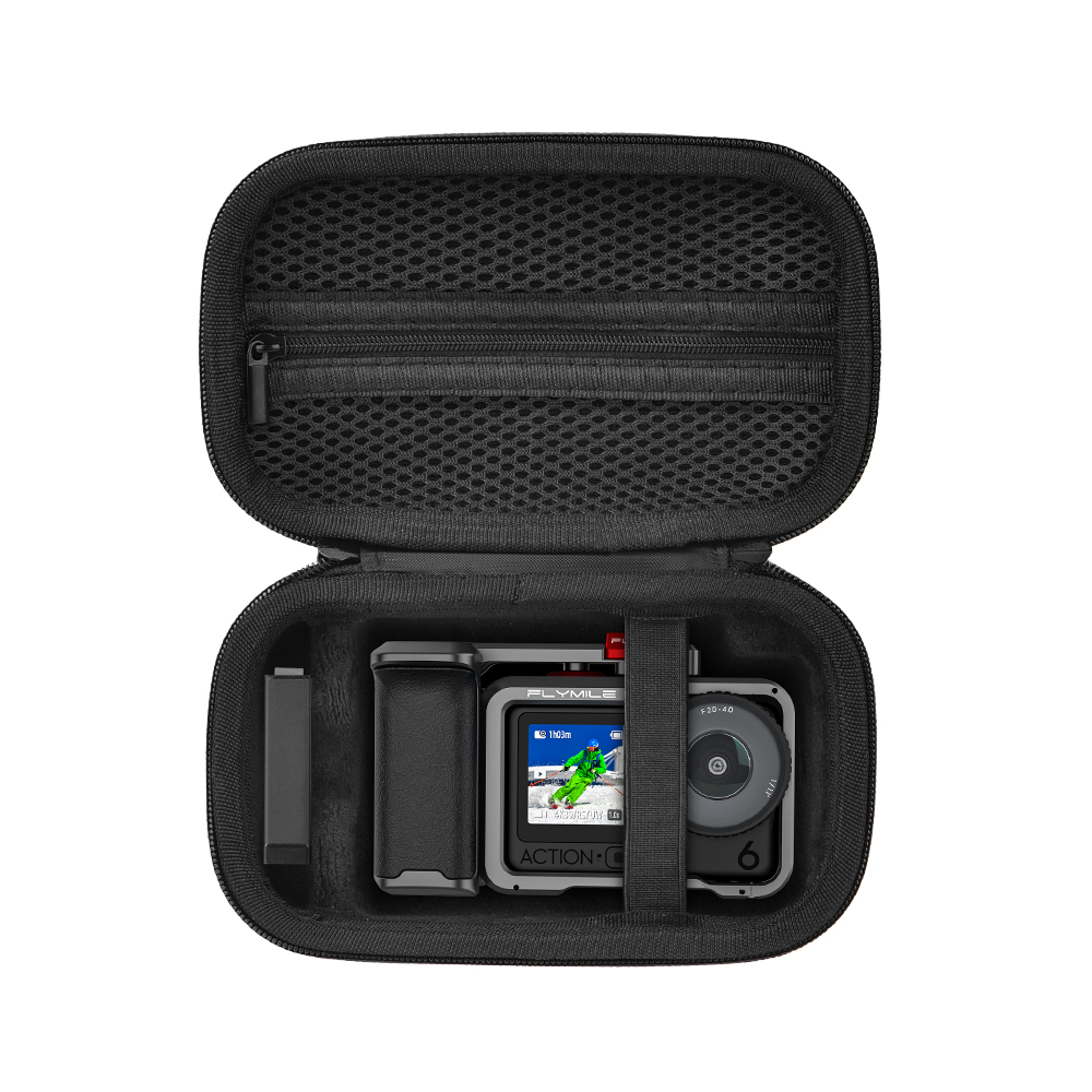 Flymile Camera Bluetooth Grip Carrying Case for DJI Action 6/5/Insta360 Ace Pro 2 
