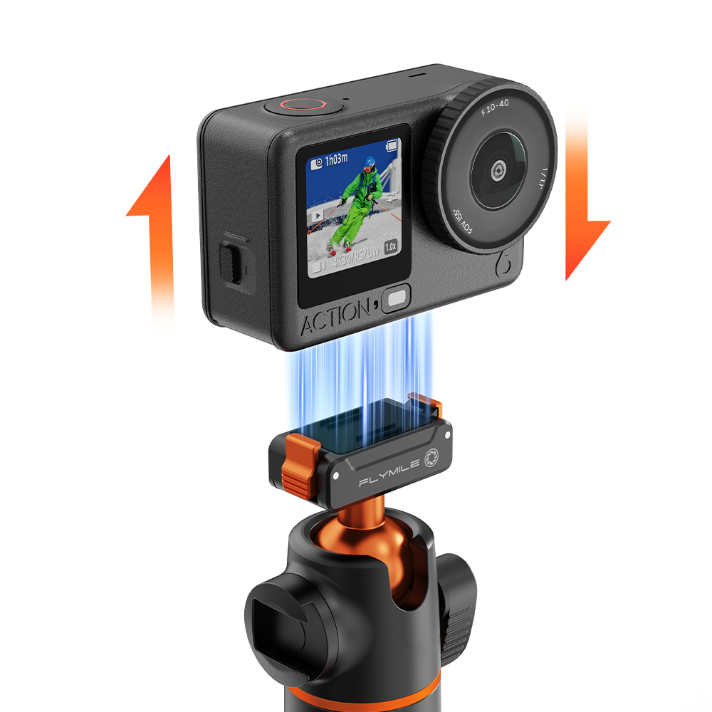 Flymile Magnetic Quick Release Tripod for DJI Action 6/Nano/Action 5 Pro/4/3 