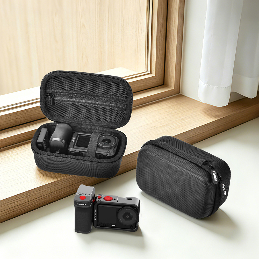 Flymile Camera Bluetooth Grip Carrying Case for DJI Action 6/5/Insta360 Ace Pro 2 