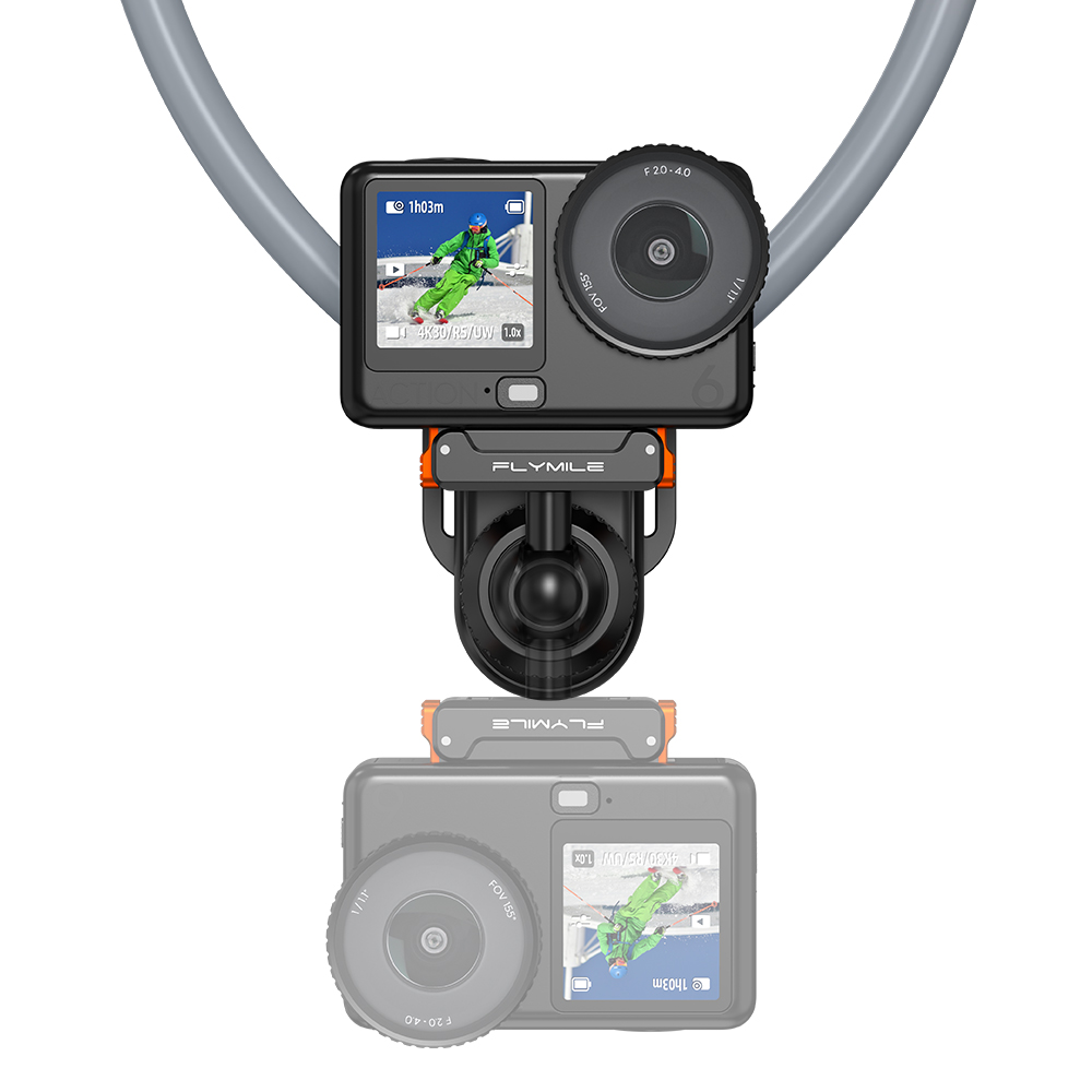 Flymile Magnetic Neck Mount  for DJI Action 6/5 Pro/4/Insta360 Ace Pro 2 X5