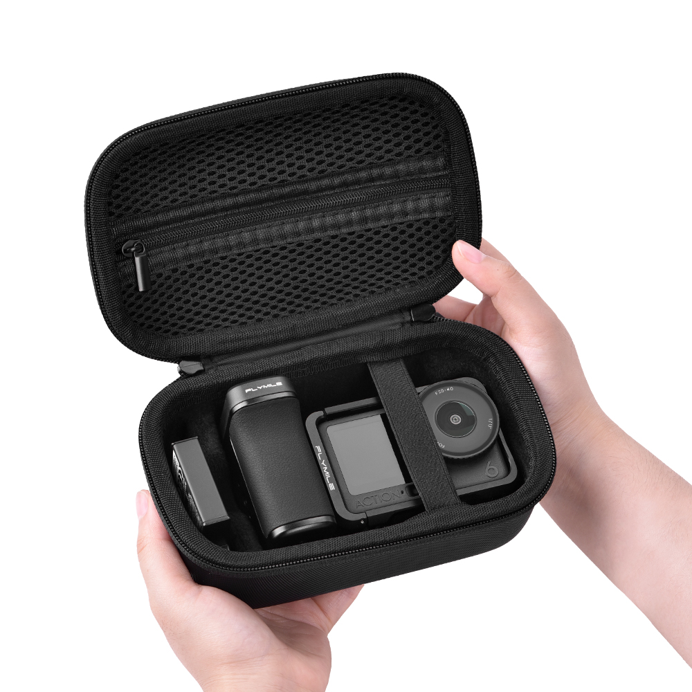 Flymile Camera Bluetooth Grip Carrying Case for DJI Action 6/5/Insta360 Ace Pro 2 