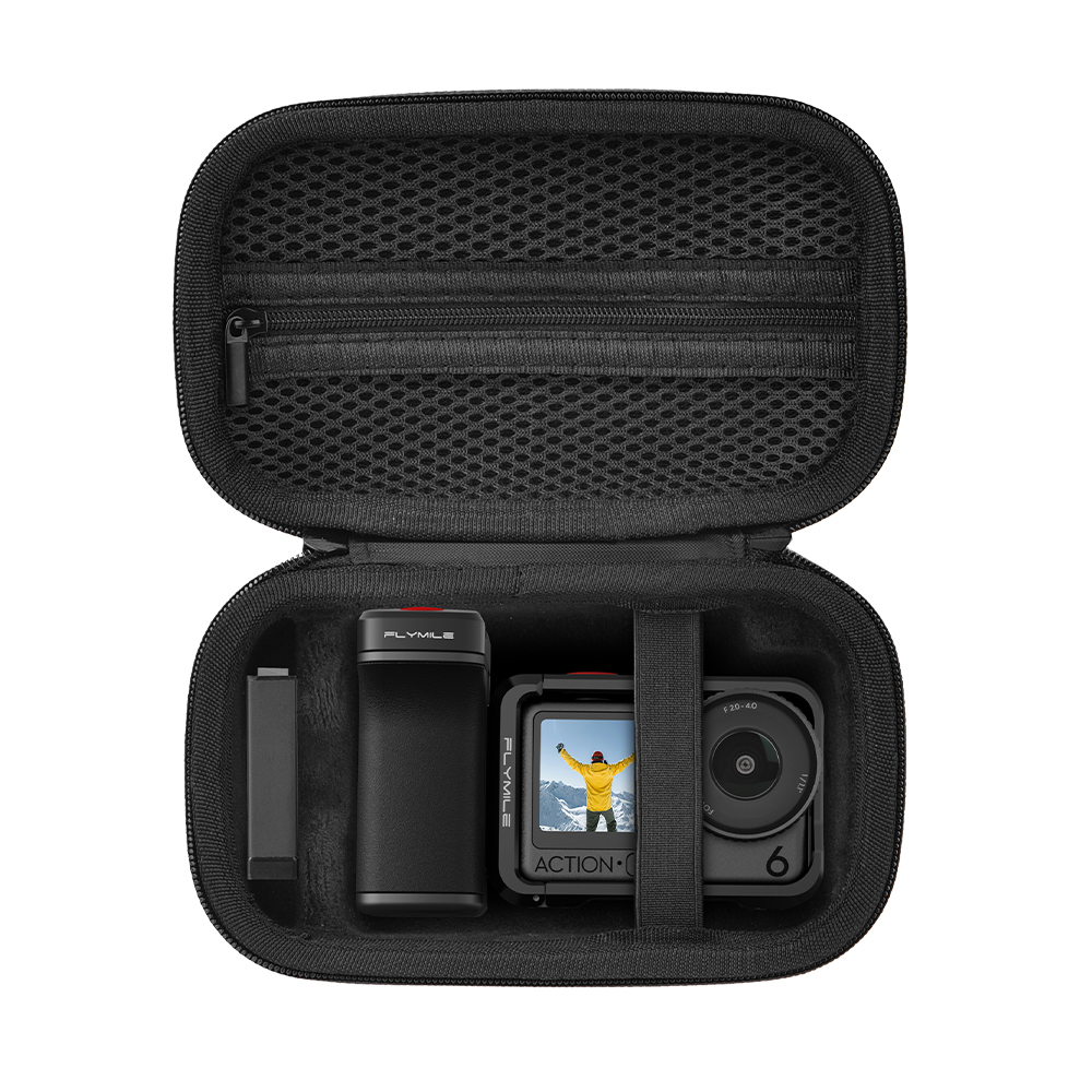Flymile Camera Bluetooth Grip Carrying Case for DJI Action 6/5/Insta360 Ace Pro 2 