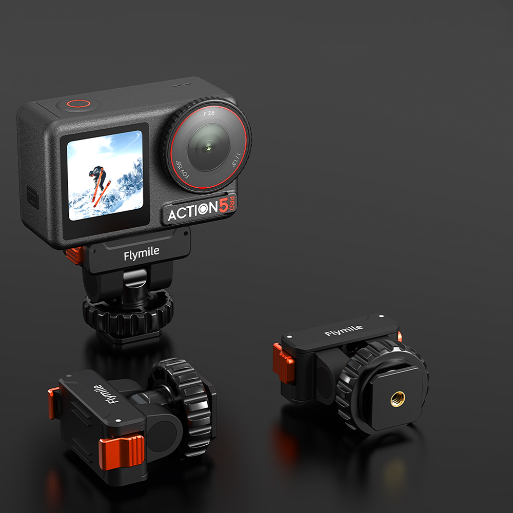 Flymile Magnetic Quick Release Adapter Mount Gimbal Base for DJI Action 5 Pro/OSMO 360