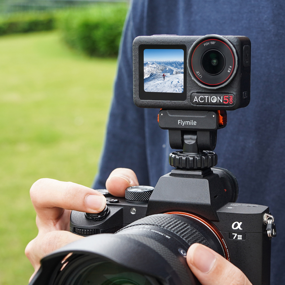 Flymile Magnetic Quick Release Adapter Mount Gimbal Base for DJI Action 5 Pro/OSMO 360