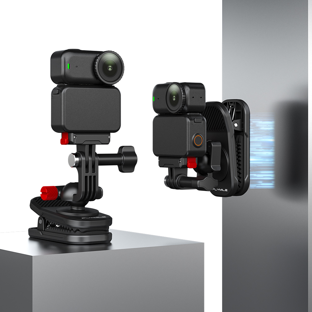 Flymile Magnetic Backpack Clip Clamp Mount for DJI Action 5 Pro/OSMO Nano/Insta360 X5