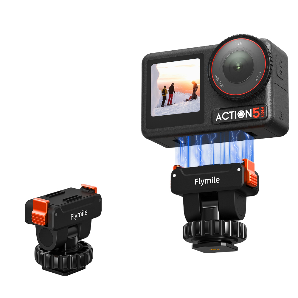 Flymile Magnetic Quick Release Adapter Mount Gimbal Base for DJI Action 5 Pro/OSMO 360