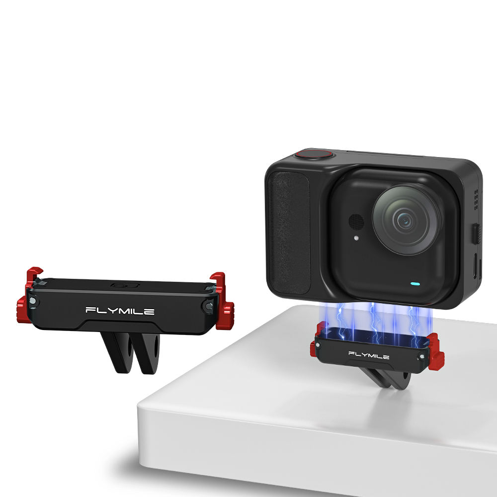 Flymile Quick Release Mount Angled 2-Prong Adapter for Insta360 GO Ultra 