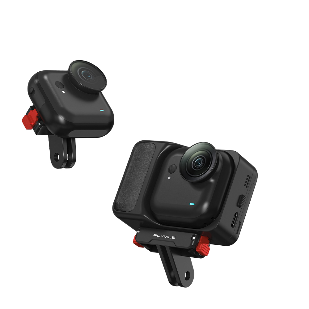 Flymile Quick Release Mount Angled 2-Prong Adapter for Insta360 GO Ultra 