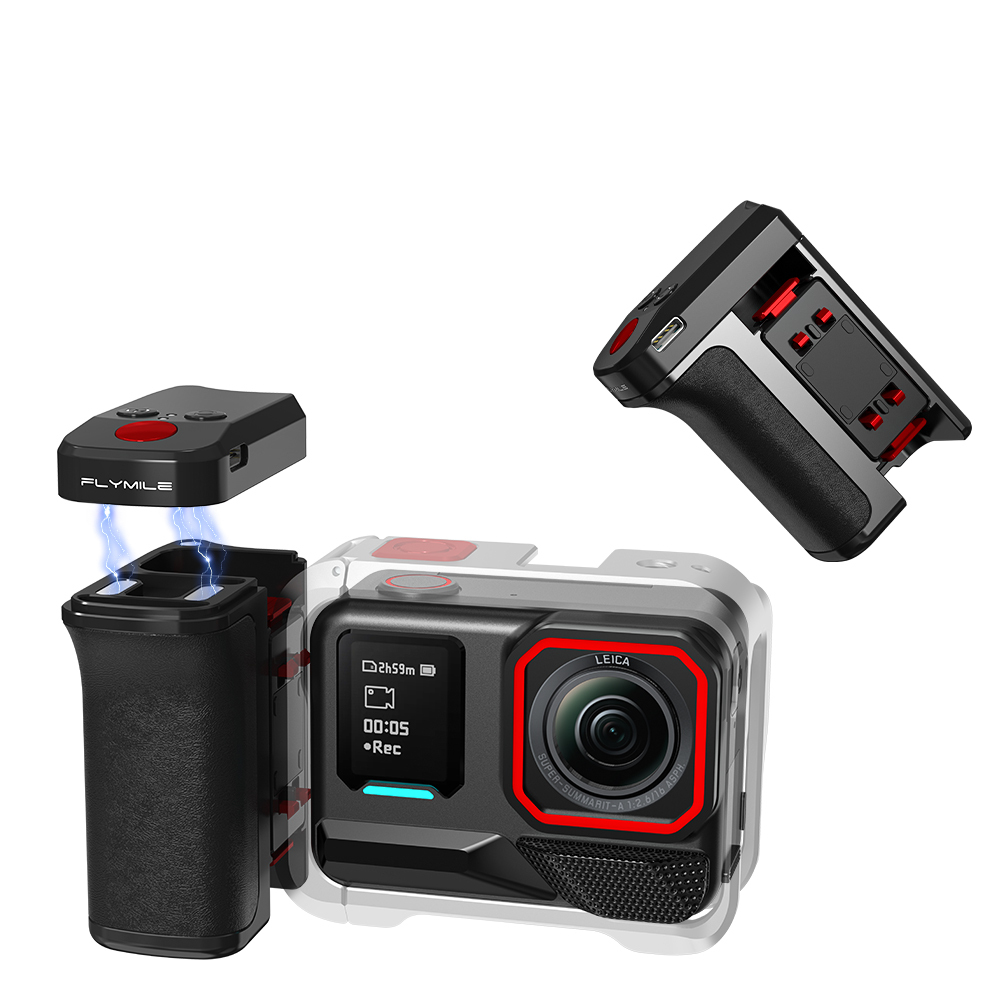 Flymile Camera Bluetooth Remote Control Street Grip Holder for Insta360 Ace Pro 2 