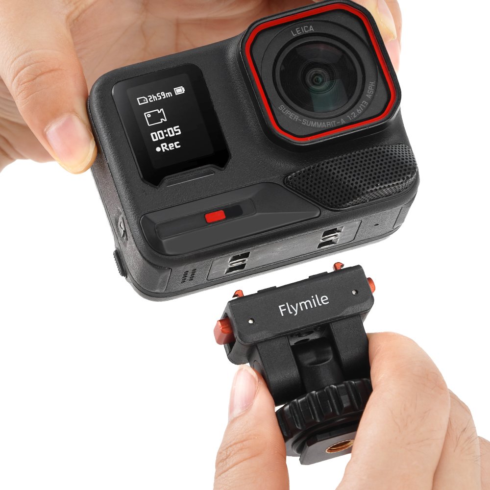 Flymile Magnetic Quick Release Adapter Mount Gimbal Base for Insta360 X5/Ace Pro 2