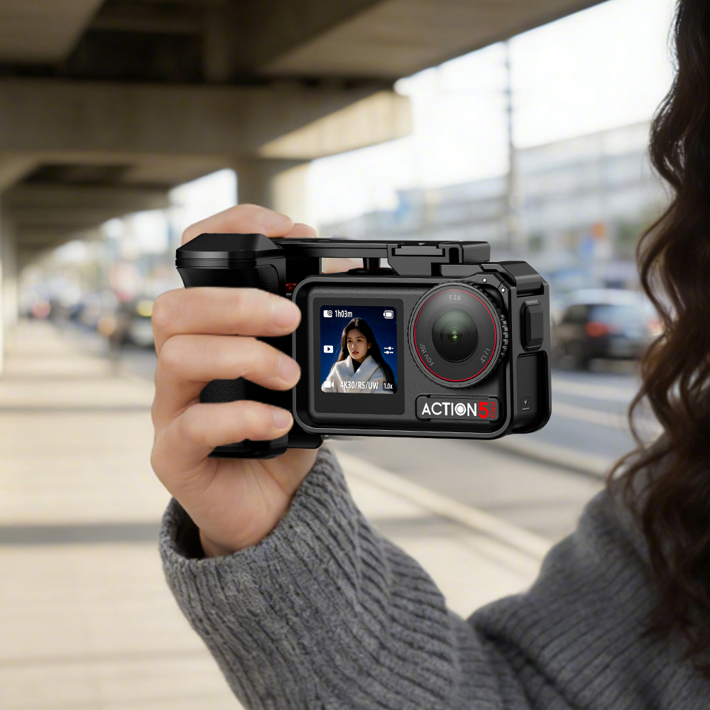 Flymile Shutter Button Street Photography Handle For DJI OSMO Action 5