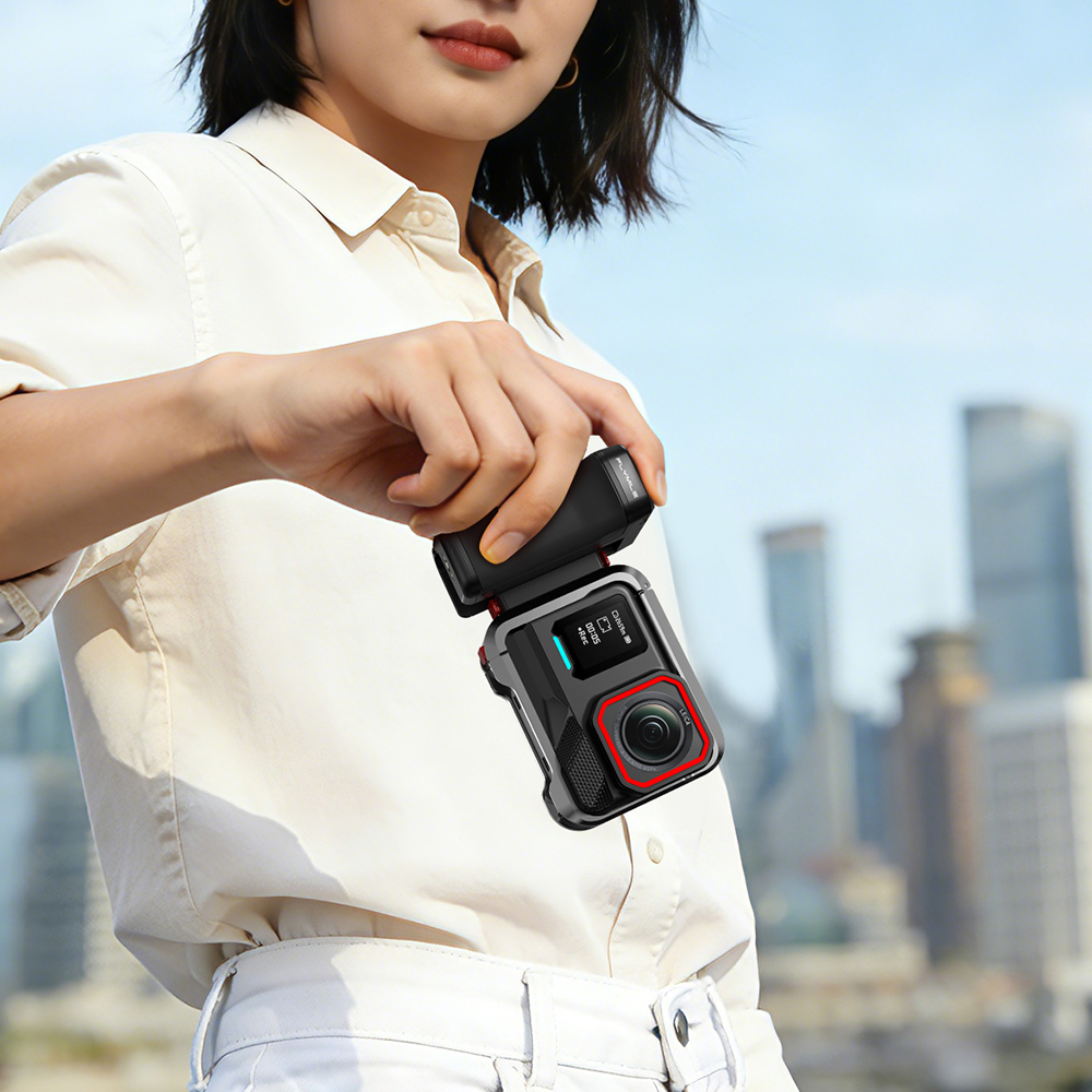 Flymile Handle Grip with Bluetooth Shutter Button for DJI Action 6/5 Pro/Insta360 Ace Pro