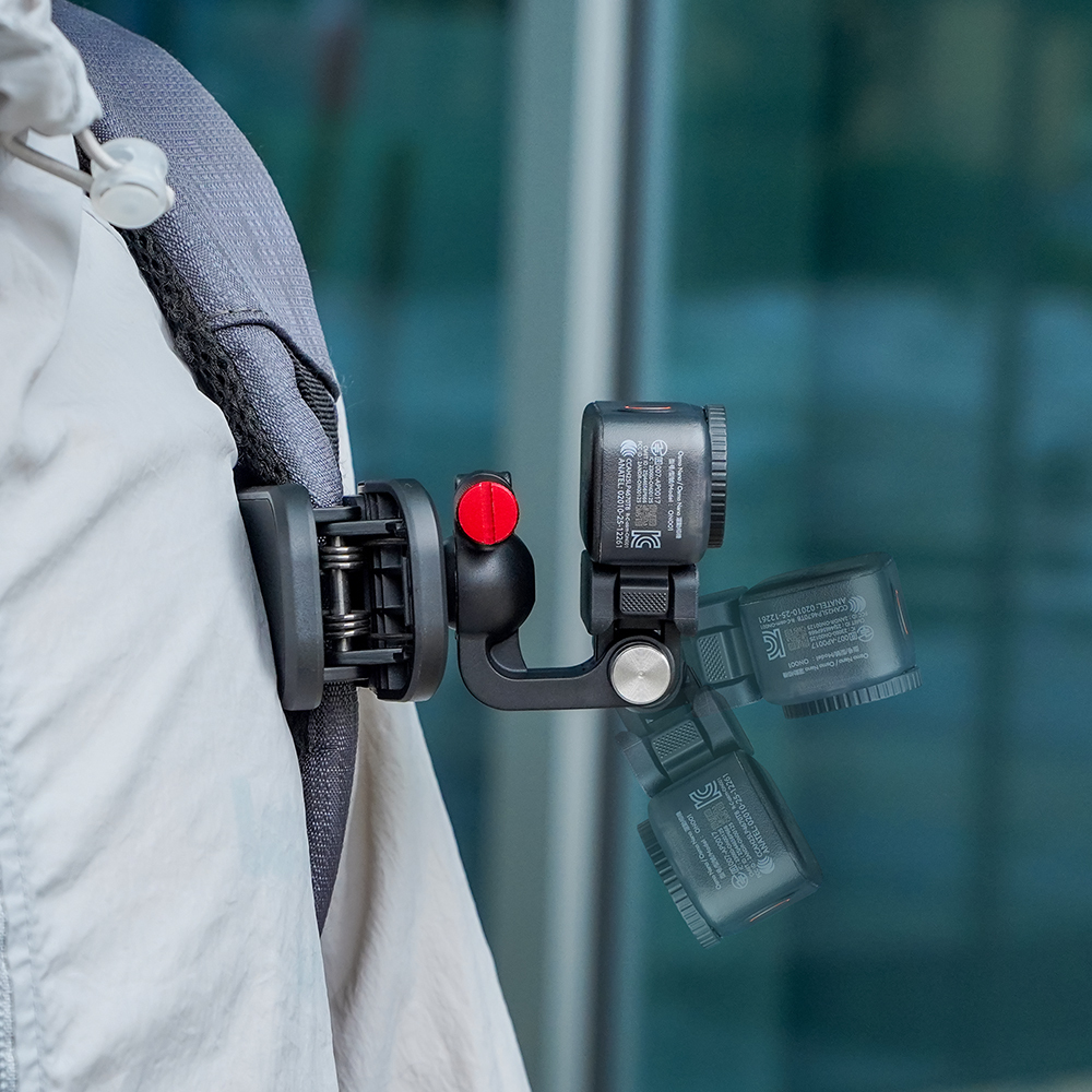 Flymile Magnetic Backpack Clip Clamp Mount for DJI Action 5 Pro/OSMO Nano/Insta360 X5