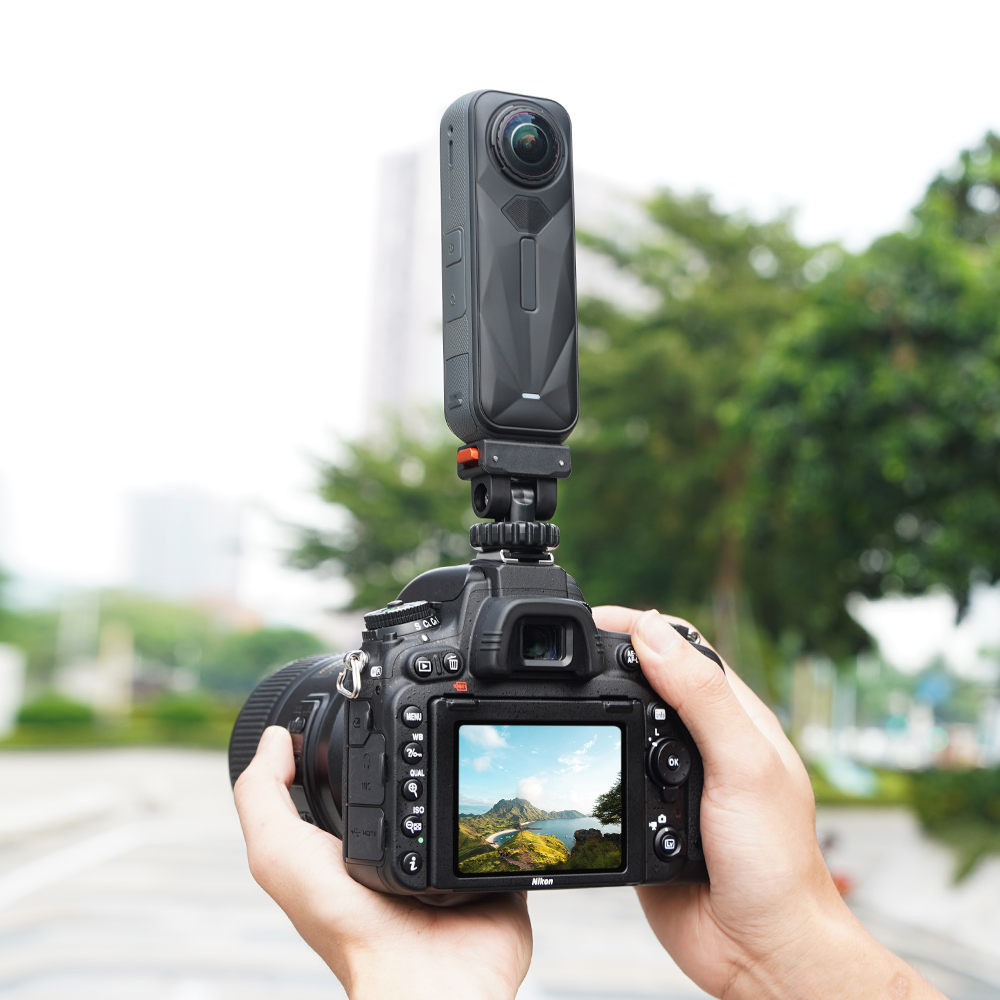 Flymile Magnetic Quick Release Adapter Mount Gimbal Base for Insta360 X5/Ace Pro 2