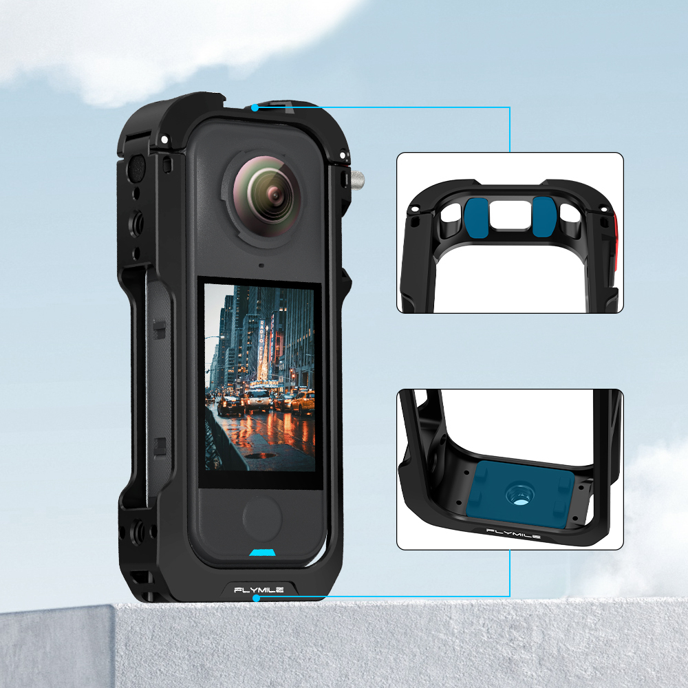 Flymile Aluminum Frame Cage for Insta360 X4 Air 