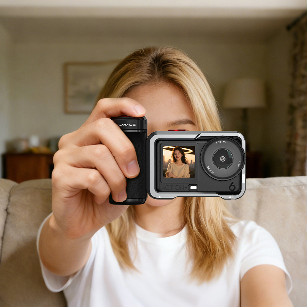 Flymile Bluetooth Remote Control Street Grip Holder for DJI Action 6/5 Pro/4