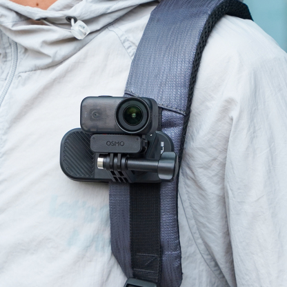 Flymile Magnetic Backpack Clip Clamp Mount for DJI Action 5 Pro/OSMO Nano/Insta360 X5