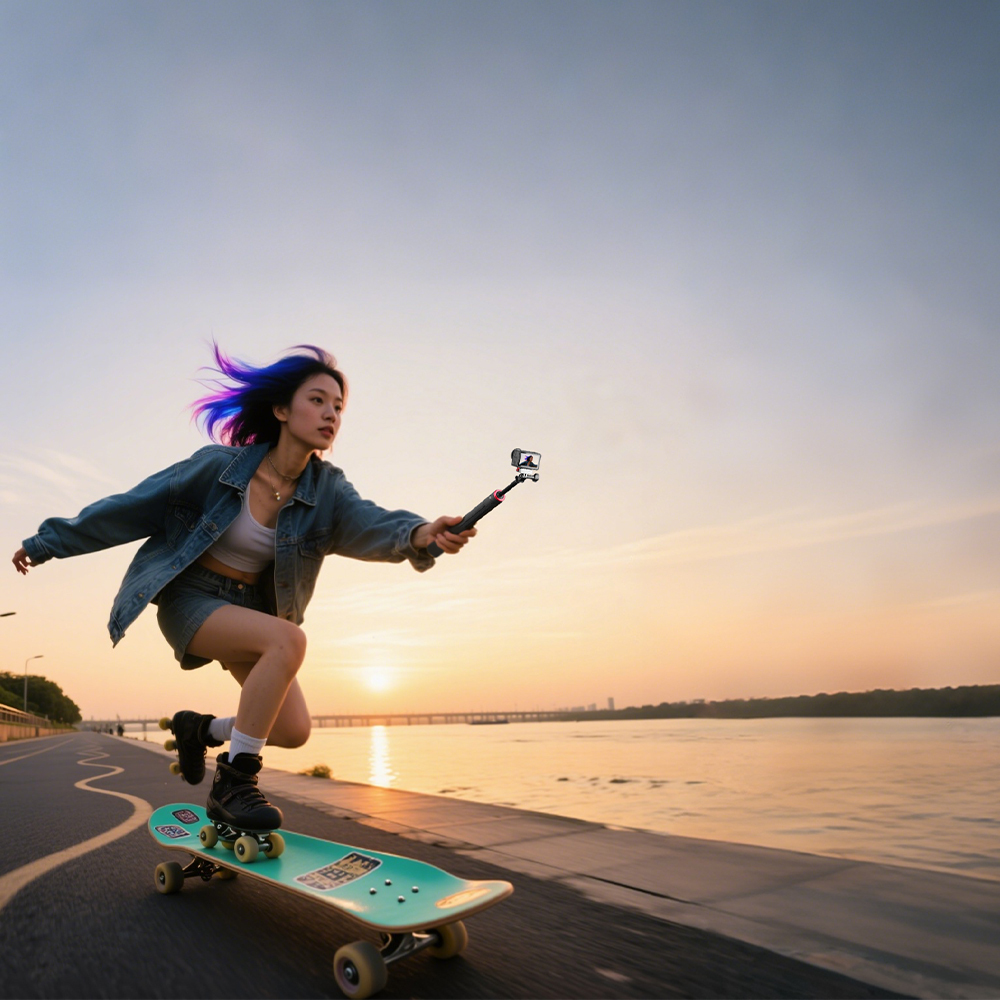 Flymile Selfie Stick Tripod for DJI Action 6/5 Pro/Insta360 X5 X4