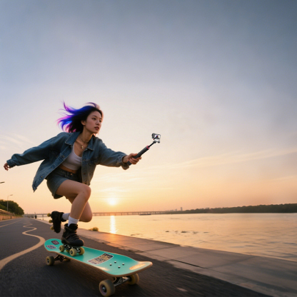 Flymile Selfie Stick Tripod for DJI Action 6/5 Pro/Insta360 X5 X4