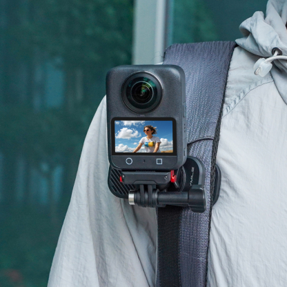 Flymile Magnetic Backpack Clip Clamp Mount for DJI Action 5 Pro/OSMO Nano/Insta360 X5