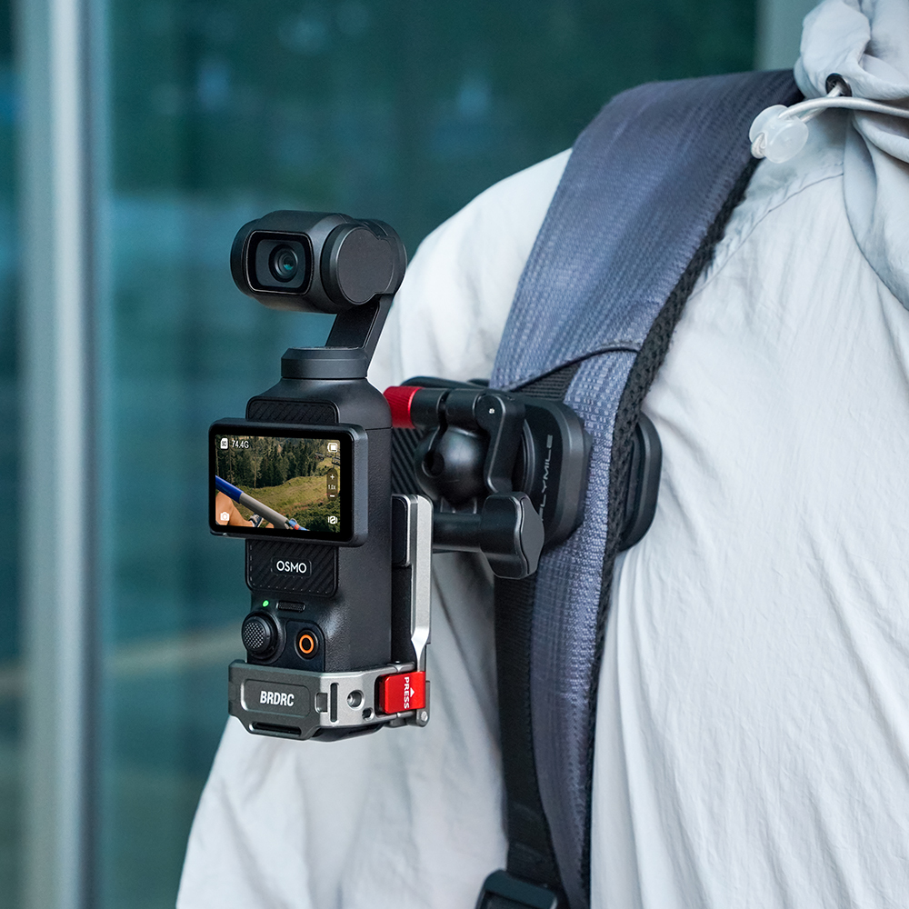 Flymile Magnetic Backpack Clip Clamp Mount for DJI Action 5 Pro/OSMO Nano/Insta360 X5