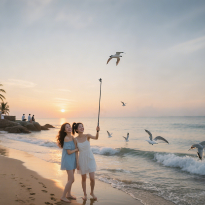 Flymile Selfie Stick Tripod for DJI Action 6/5 Pro/Insta360 X5 X4