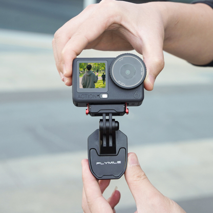 Flymile Motorcycle Windshield Clip Camera Mount for DJI OSMO Action 6 