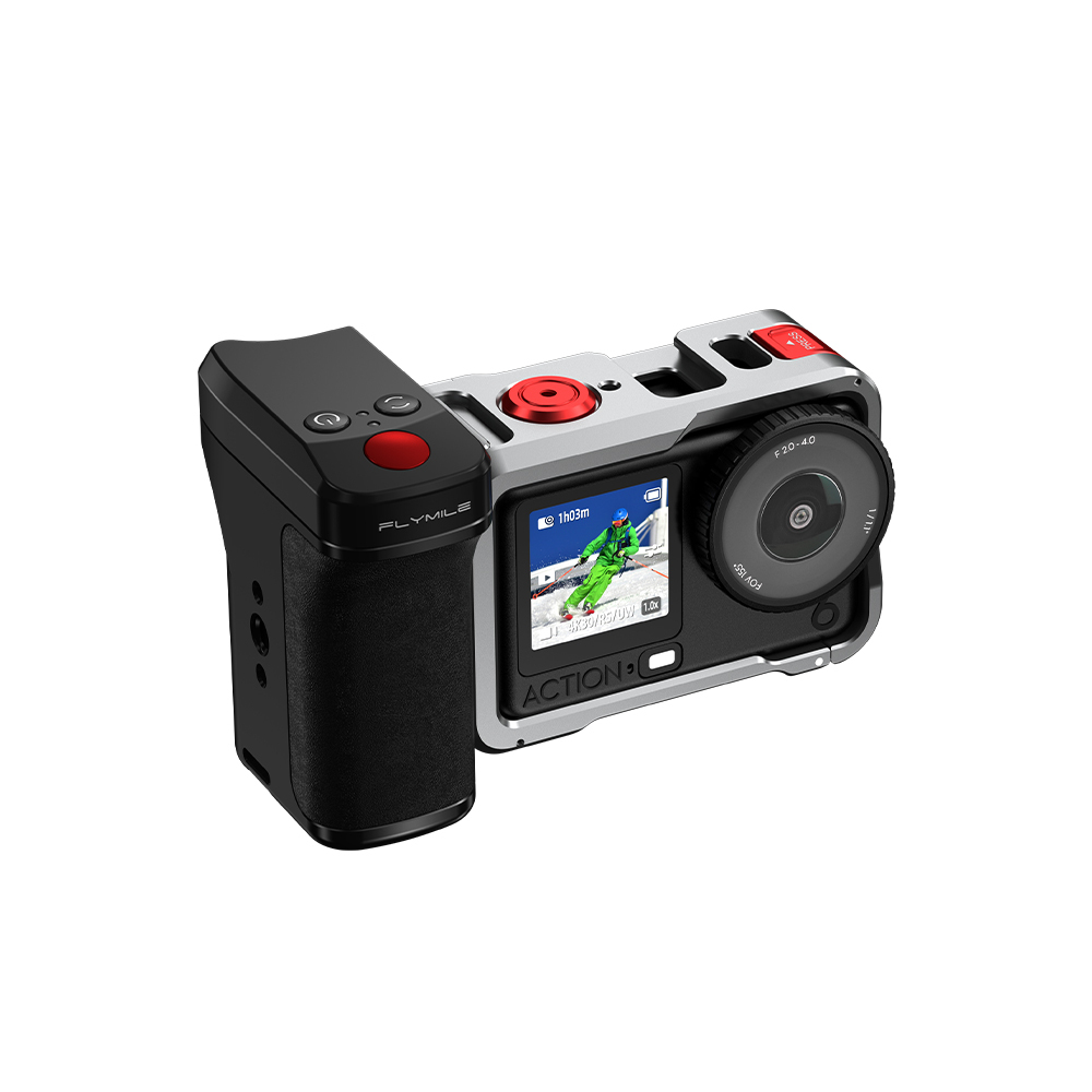 Flymile Bluetooth Remote Control Street Grip Holder for DJI Action 6/5 Pro/4