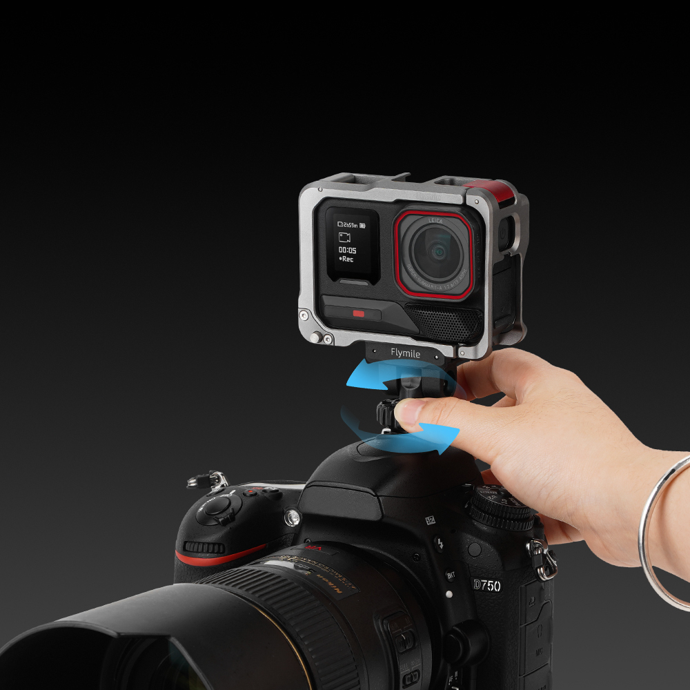 Flymile Magnetic Quick Release Adapter Mount Gimbal Base for Insta360 X5/Ace Pro 2