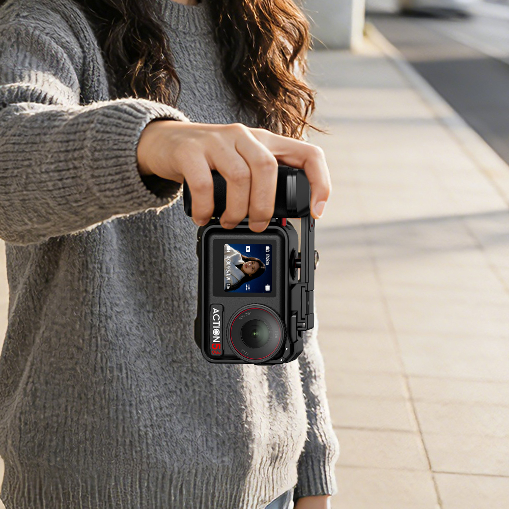 Flymile Shutter Button Street Photography Handle For DJI OSMO Action 5