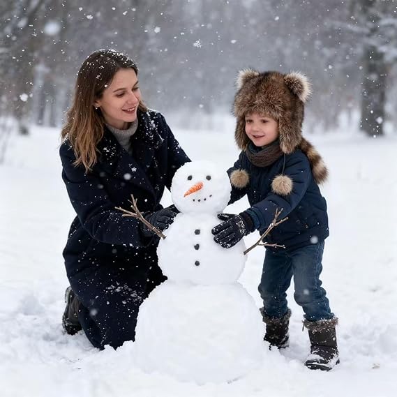 ❄️Téli aranyos mosómedve plüss sapkák