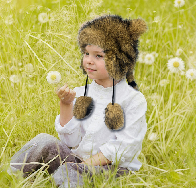 ❄️Téli aranyos mosómedve plüss sapkák