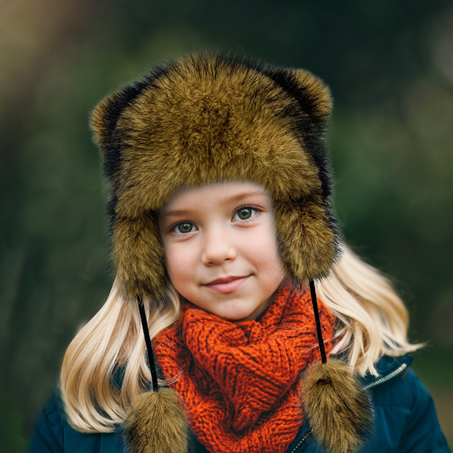 ❄️Téli aranyos mosómedve plüss sapkák