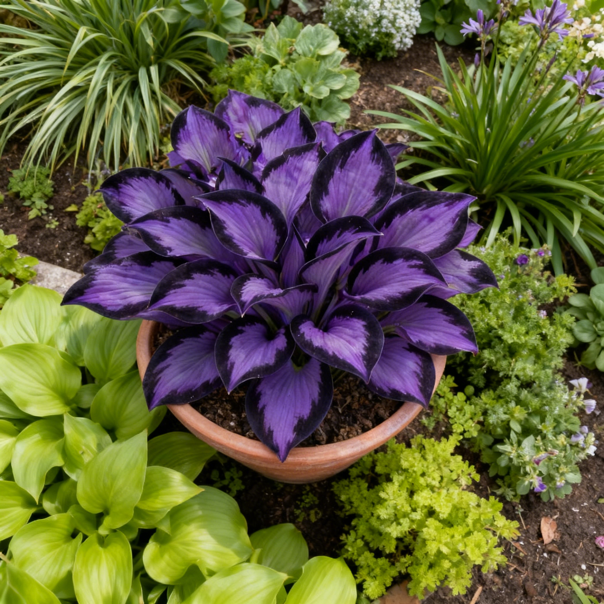 🌌💜 Limited Edition Purple Heart Hostas – Deep Royal Foliage, Only Here!✨🌿