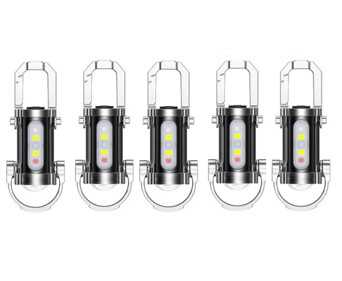 🎁1+1 INGYEN！Hordozható, újratölthető és fényes zseblámpa kulcstartóval